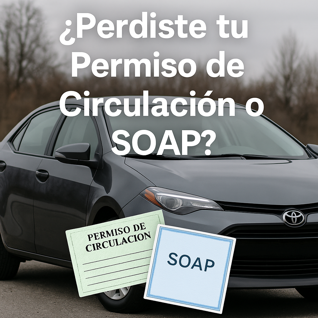  qué hacer si extravié mi Permiso de Circulación y SOAP, 